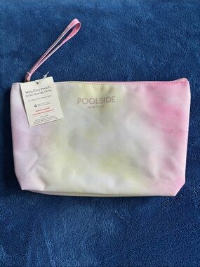 Poolside New York Pink & Cream Tie-Dye Wet/Dry Wristlet Pouch